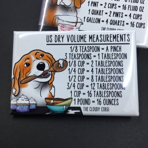 Beagle Dog Kitchen Measurement Chart Magnet Set - Picture 2 of 6